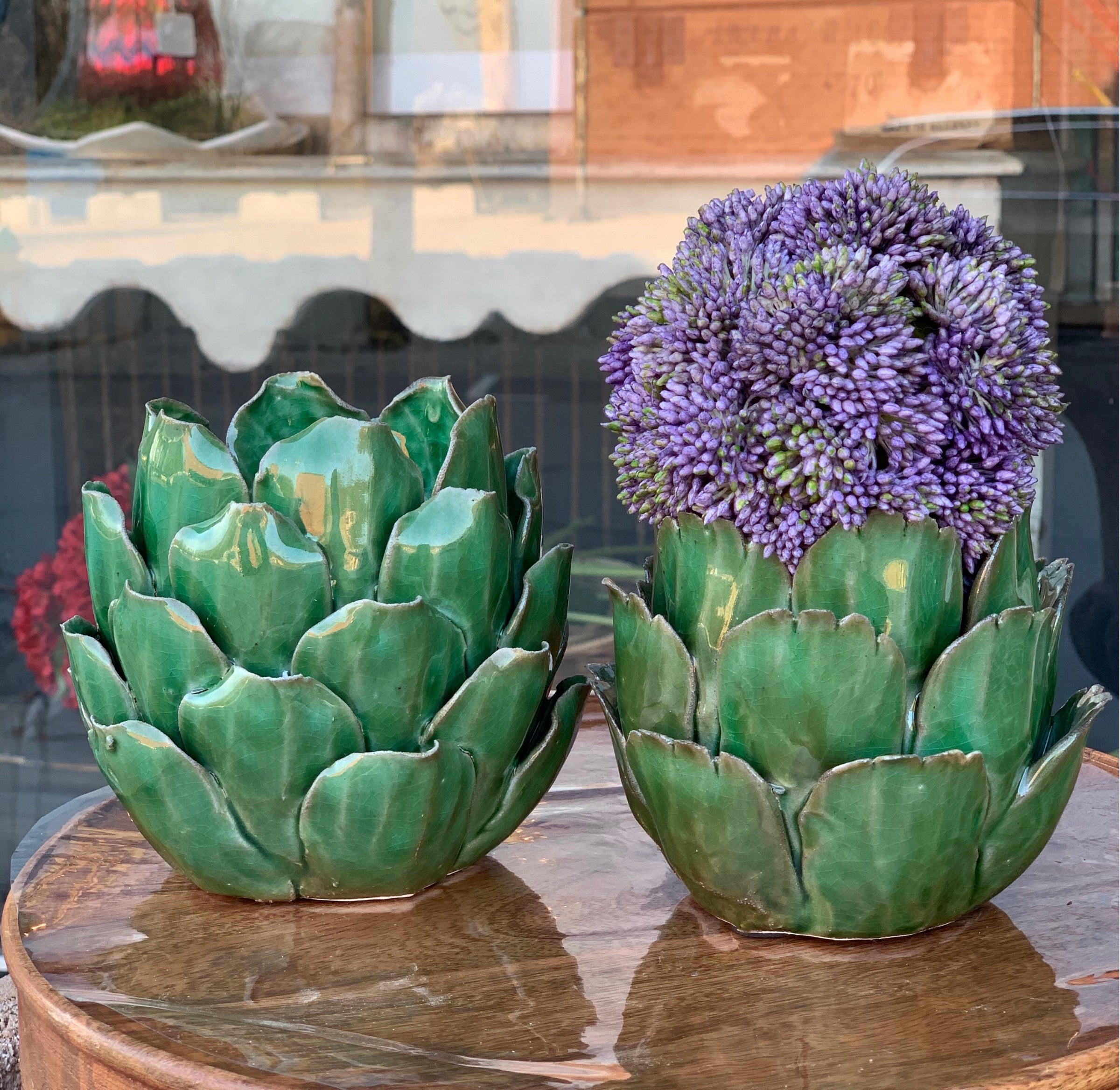 ⚜️Artichoke Candle Holder 5” - Green | Samsara Online Store